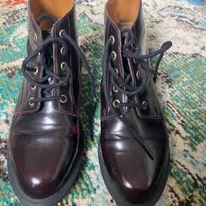 DOC MARTENS EMMELINE BOOT IN CHERRY RED SIZE 7 - RARE NO LONGER SOLD